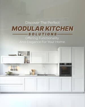 Modular Kitchen marketing poster