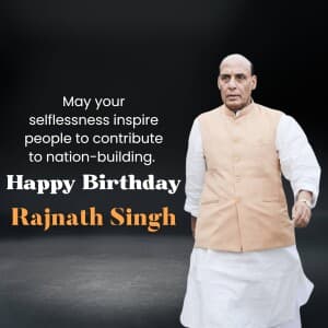 Rajnath Singh Birthday event poster