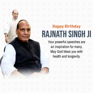 Rajnath Singh Birthday event advertisement