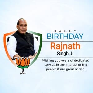 Rajnath Singh Birthday illustration