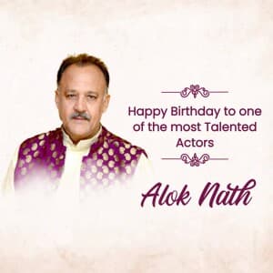 Alok Nath Birthday poster