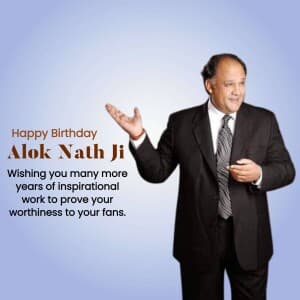Alok Nath Birthday banner