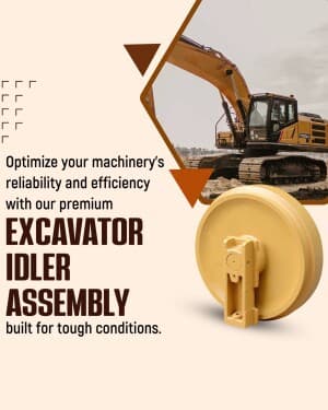 Construction Machinery marketing poster