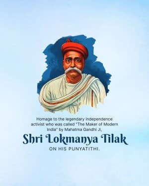 Bal Gangadhar Tilak Punyatithi graphic