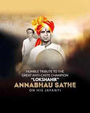 Annabhau Sathe Jayanti flyer