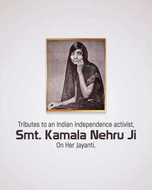 Kamla Nehru Jayanti graphic