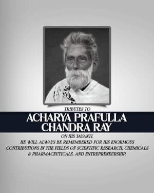 Prafulla Chandra Ray Jayanti post