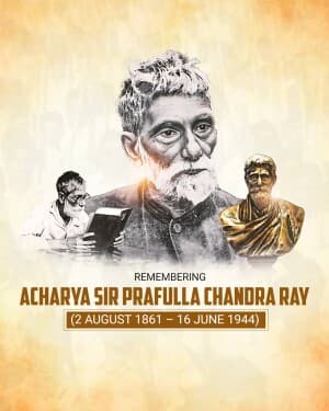 Prafulla Chandra Ray Jayanti graphic