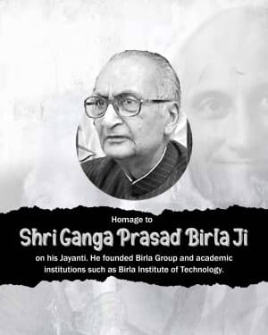 Ganga Prasad Birla Ji Jayanti post