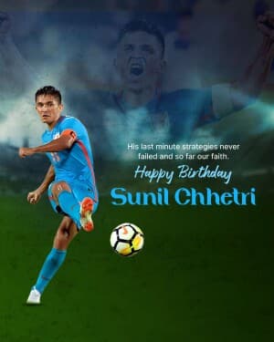 Sunil Chhetri Birthday event poster