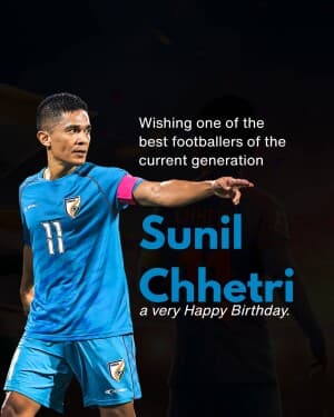 Sunil Chhetri Birthday banner