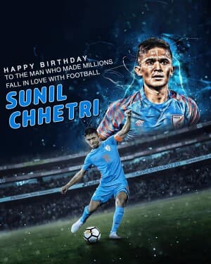 Sunil Chhetri Birthday flyer