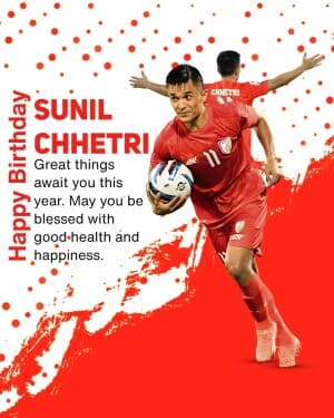 Sunil Chhetri Birthday poster