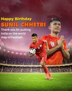 Sunil Chhetri Birthday graphic