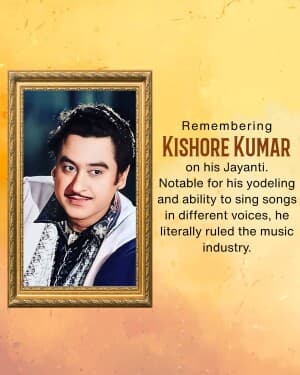 Kishore Kumar Jayanti flyer