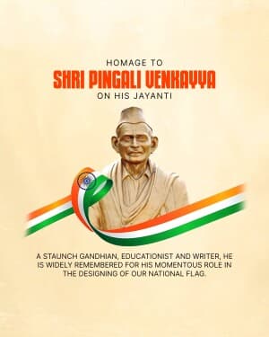 Pingali Venkayya Jayanti flyer