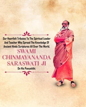 Chinmayananda Punyatithi post