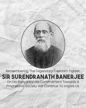 Sir Surendranath Banerjee Punyatithi flyer