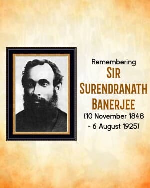 Sir Surendranath Banerjee Punyatithi illustration