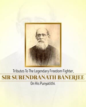 Sir Surendranath Banerjee Punyatithi graphic