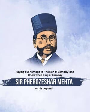 Sir Pherozeshah Merwanjee Mehta KCIE Jayanti poster