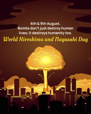 World Hiroshima and Nagasaki Day illustration