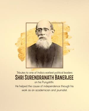 Sir Surendranath Banerjee Punyatithi post