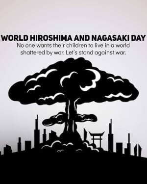 World Hiroshima and Nagasaki Day banner