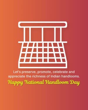 National Handloom Day flyer