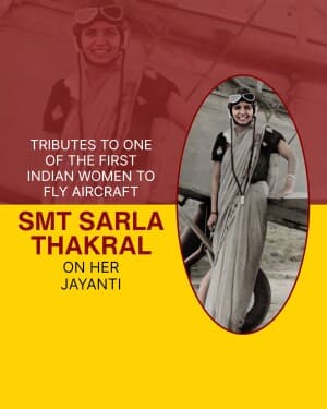 Sarla Thakral Ji Jayanti graphic
