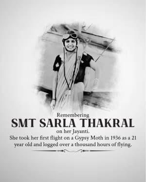 Sarla Thakral Ji Jayanti poster