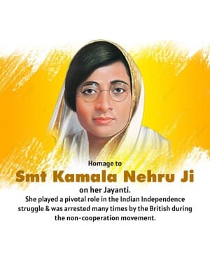 Kamla Nehru Jayanti image