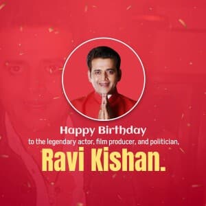 Ravi Kishan Birthday flyer