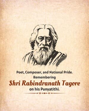 Rabindranath Tagore Punyatithi event poster