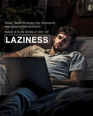 World Day of Laziness event poster