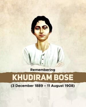 Khudiram Bose Punyatithi illustration