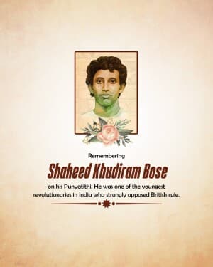 Khudiram Bose Punyatithi graphic