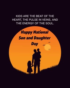 National Son and Daughter Day illustration