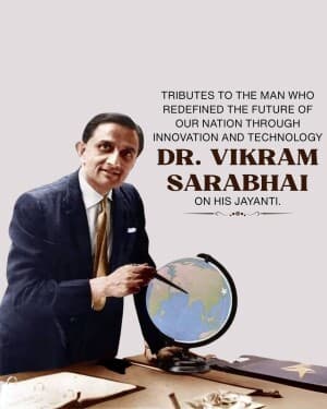 Vikram Sarabhai Jayanti event poster