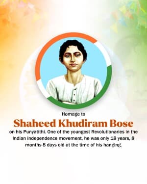 Khudiram Bose Punyatithi image