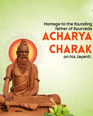 Acharya Charak Jayanti graphic