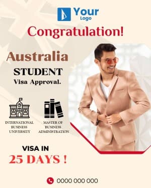 Congratulations Visa Approved Instagram banner