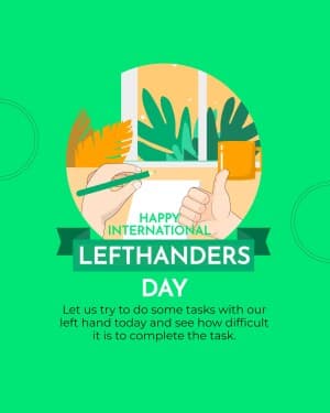 International Lefthanders Day event poster