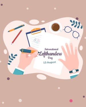 International Lefthanders Day illustration