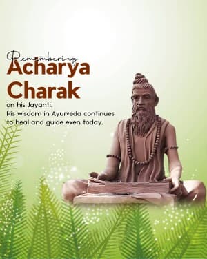 Acharya Charak Jayanti flyer