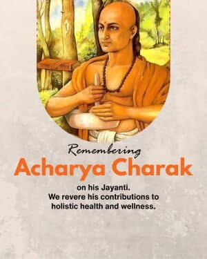 Acharya Charak Jayanti event poster