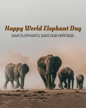 World Elephant Day event poster