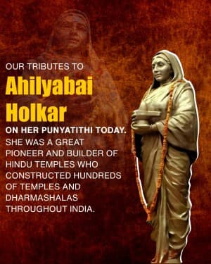 Ahilyabai Holkar Punyatithi graphic