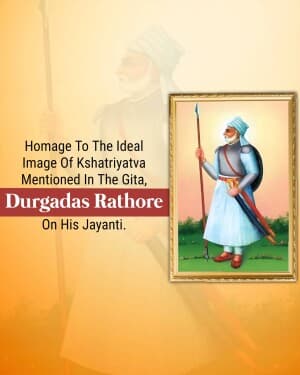 Durgadas Rathore Jayanti event poster