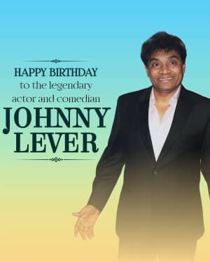 Johnny Lever Birthday illustration